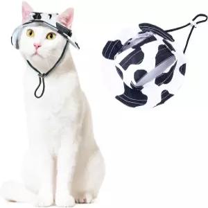 이어홀 자외선 차단 캡이 달린 반려동물 모자 조절 가능한 스트링 개 고양이 여름 선글라스 생일 파티 의상