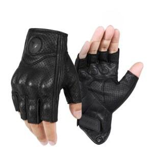 봄 여름 오토바이 클래식 가죽 손가락 반 바이크장갑 레트로 장갑