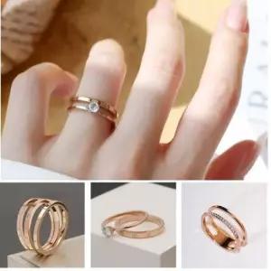 검지반지 고급스런 여성 더블 티타늄 예쁜 큐빅 링 반지