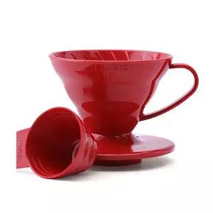 [골드스마일]하리오 레드 컬러 플라스틱 커피 드리퍼 1~2인용