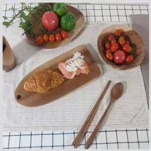 물방울형 티크 원목 도마