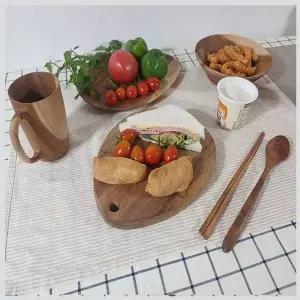 라운드형 티크 원목 도마(A타입)