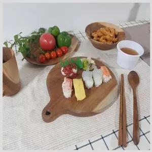 라운드형 티크 원목 도마(B타입)