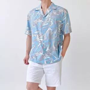 [RIZPICK]WL GSS SH221 남자 휴양지 바캉스 비치 오버핏 반팔남방 셔츠