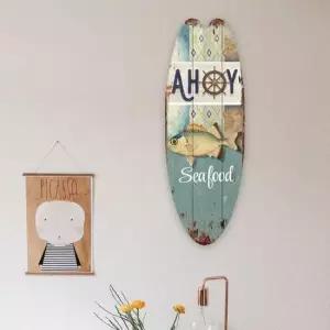 지중해느낌 식스미 장식 클래시 서핑 보드 인테리어 우드 빈티지