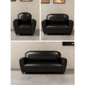 4인용 빈티지소파 클래식 가죽쇼파 사무실 럭셔리 대표실 엔틱