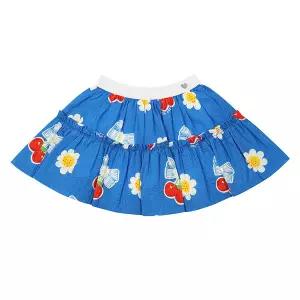 [롯데백화점]프렌치캣 블루 앵두 나염 스커트 Q33DAS020N1