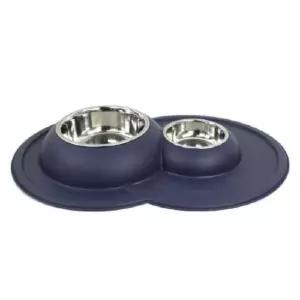[반려] 식기 네이비 볼케이노 이녹스 지오플라스트 Double