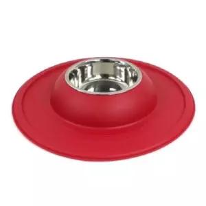 [반려] 볼케이노 지오플라스트 Big 식기 레드 이녹스