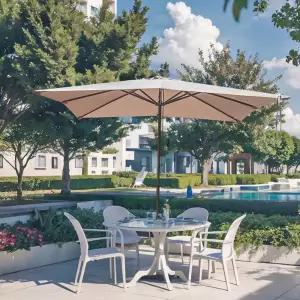 하프 파라솔 카페 200x00 가게 상가 차양막 캐노피 직사각형