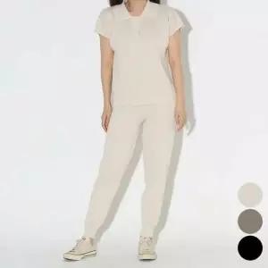 여성 니트 반팔티 편한 카라 세트 외출룩 조거팬츠