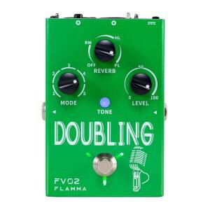 FLAMMA FV02 보컬 프로세서 더블링 효과 페달 음성 중복 스톰프박스 마이크 앰프, 리버브 코러스 효과로 보컬리스트 기타리스트를 위한 다양한 모드 지원
