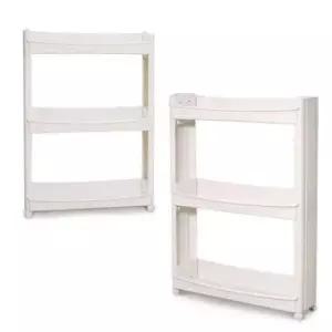 [JED] 틈새 다용도수납장 3단 베란다 선반 이동식