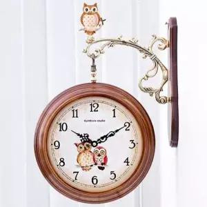 골든빈티지 부엉이 양면시계 양면시계 양면벽시계 벽시계