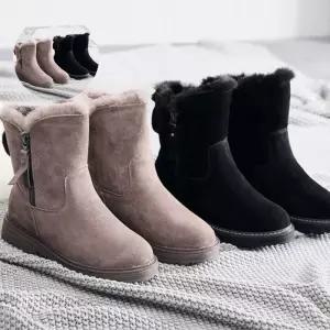세미부츠 안감 방한 플랫 부티힐 겨울 슈즈 여자