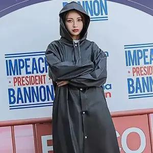 블랙 성인용 다회용 컬러우비 우의 우비 커플 고급형 (WFFV7B0)