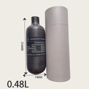 알세이프 매트 0.48L 480CC OD74MM 탄소섬유 보틀 300bar 4500psi 다이빙 보틀, 호흡용 공기통 빈 탱크