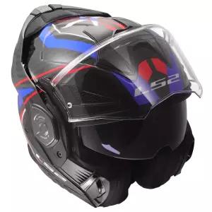 LS2 시스템헬멧(180도개방 핀락기본구성)/투어링헬멧/LS2 FF901 ADVANT X CARBON FUTURE II WHITE BLUE