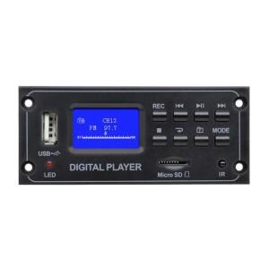 TPM120B 디지털 오디오 플레이어 모듈 고품질 MP3 디코더 보드 USB/마이크로 SD/Aux In/블루투스/FM 음악
