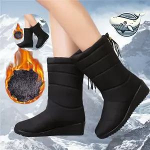 겨울 방한 부츠 따뜻한 리본 여성 신발