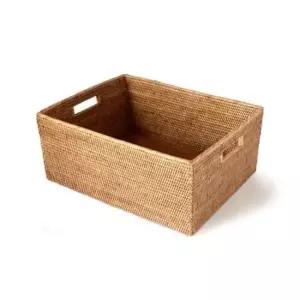 BK034 인테리어 수납 라탄 직사각 바구니 라지 L