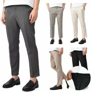 남자 가을 슬랙스 시크릿 옆밴드 정장 바지 스판 기지 빅사이즈 5컬러 712