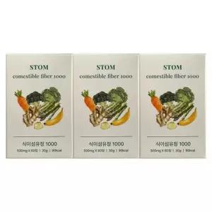 알칼리성섬유소 닥터민스 식이섬유정 양배추환 500mg x 60정 3개 x3SET (AD)