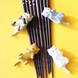 네코짱 우드 젓가락 홀더세트 일본젓가락 저분