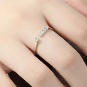 비쥬홀릭 실버925 백금도금 모네 큐빅 오픈링 반지 오픈반지