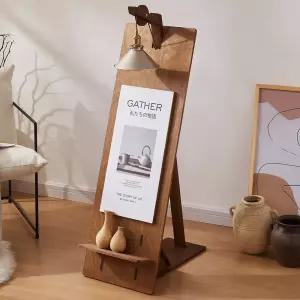 입간판 원목 우드 입구간판 배너 원목색 레스토랑 플러그형 메뉴판 안내판 미용실 소형 홍보 목재