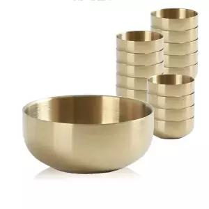 키친아트 금상첨화 티타늄 이중 국대접 13.3cm 15세트 음식점