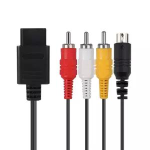 N64/SNES/NGC용 S 비디오 RCA AV 케이블 닌텐도 64/게임큐브/슈퍼 호환되는 오디오 180만/6FT