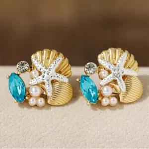 티타늄 침 조개 귀걸이