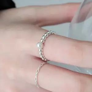 진주 쥬얼리 액세서리 악세서리 실버925 볼 반지 라인 데일리  [mW8D526F]