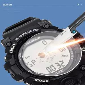 패션 전자 유리 우주인 스포츠 손목 강화 S-723 Black  [mW9749CE]