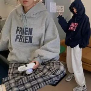 여성티셔츠 F 여성 드롭숄더 오버핏 기모 후드 티셔츠