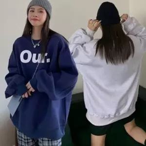 여성티셔츠 O 여성 오버핏 스타일 맨투맨 기모 티셔츠