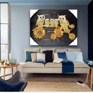 해바라기부엉이액자(15) 해바라기액자 사과유화액자