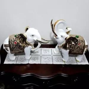 코끼리2p장식품(1082) (1) 인테리어소품 장식품 부엉이장식품