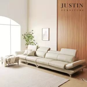 아이드 천연면피 통가죽 6인 소파+스툴