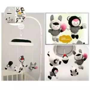 요정흑백모빌 오르골포함 멜로디 봉제인형 신생아