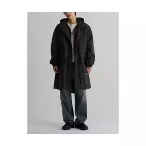 8SECONDS 라이너 디테쳐블 피시테일 후드 롱 재킷 블랙 485279