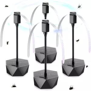 테이블용 플라이 선풍기 야외용 기피 피크닉용 홀로그램 블레이드가 있는 파티 레스토랑 주방 바비큐 4팩