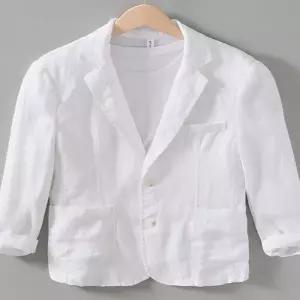 캐주얼 자켓 재킷 마 여름 얇은 블레이저 남자 남성 린넨 리넨 정장 얇고 캐주얼하며 루즈핏 빅사이즈 상의