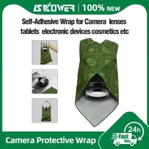 SKOWER 보호용 긁힘 방지 렌즈 랩 파우치 카메라 폰 액세서리 용 매직 자체 접착 천 화장품 보관 가방