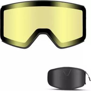 안경 위의 보자포 스키 고글 남성용 스노보드 100 자외선 차단 자석 교체 렌즈