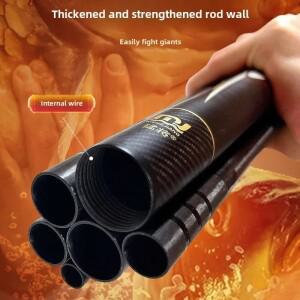 텔레스코픽 블랙 피트 핸드 폴 대만 낚싯대 초경량 잉어 물고기 탄소 스틱 19 1.8m-11m