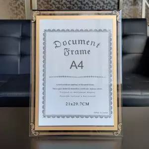 A4 실버 유리 액자 탁상액자 벽걸이겸용 사진액자 사진 앨범 탁상 수료증 신고증 임명장 면허증