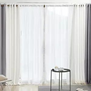 [원이안전] 쉬폰커튼 화이트 특대형 소프트 긴창 대형 핀형 (본품)