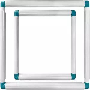 2팩 사각 자수 후프 플라스틱 크로스 스티치 스냅 프레임 자수용 범용 클립 세트 퀼팅용 DIY 재봉 도구 11